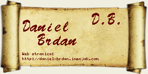 Daniel Brdan vizit kartica